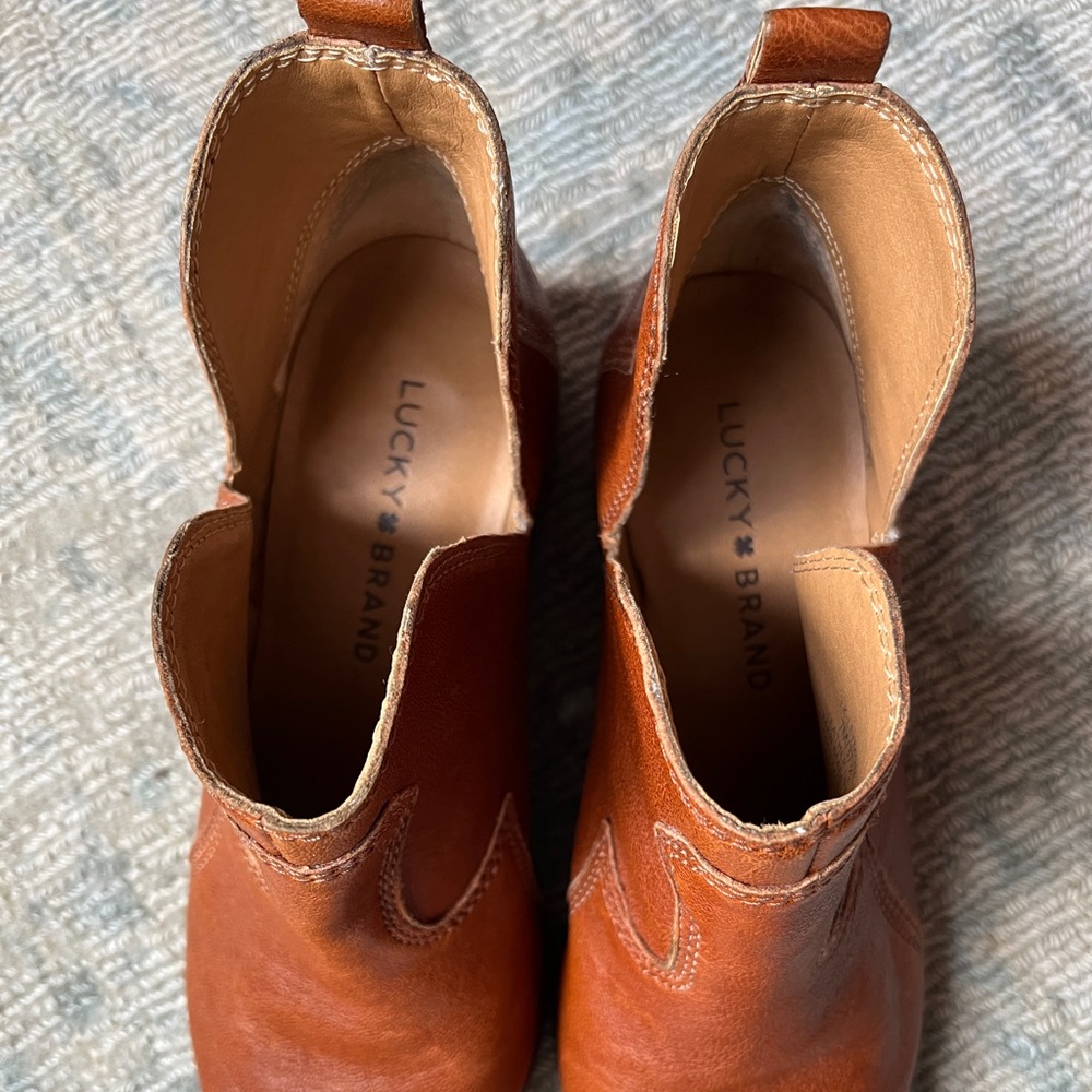 Lucky Brand Leather Ankle Boots, 7 - Picture 7 of 9